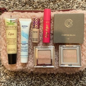 Ipsy bag and various samples